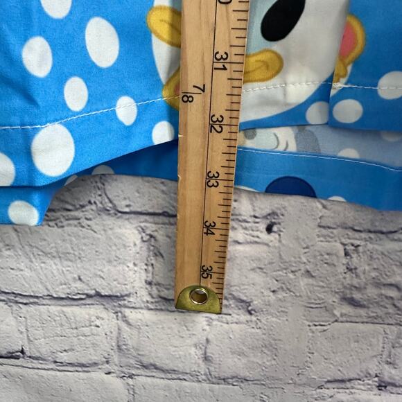 Donald Duck All over print Button Up Shirt Blue white Large - Picture 8 of 9